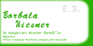 borbala wiesner business card